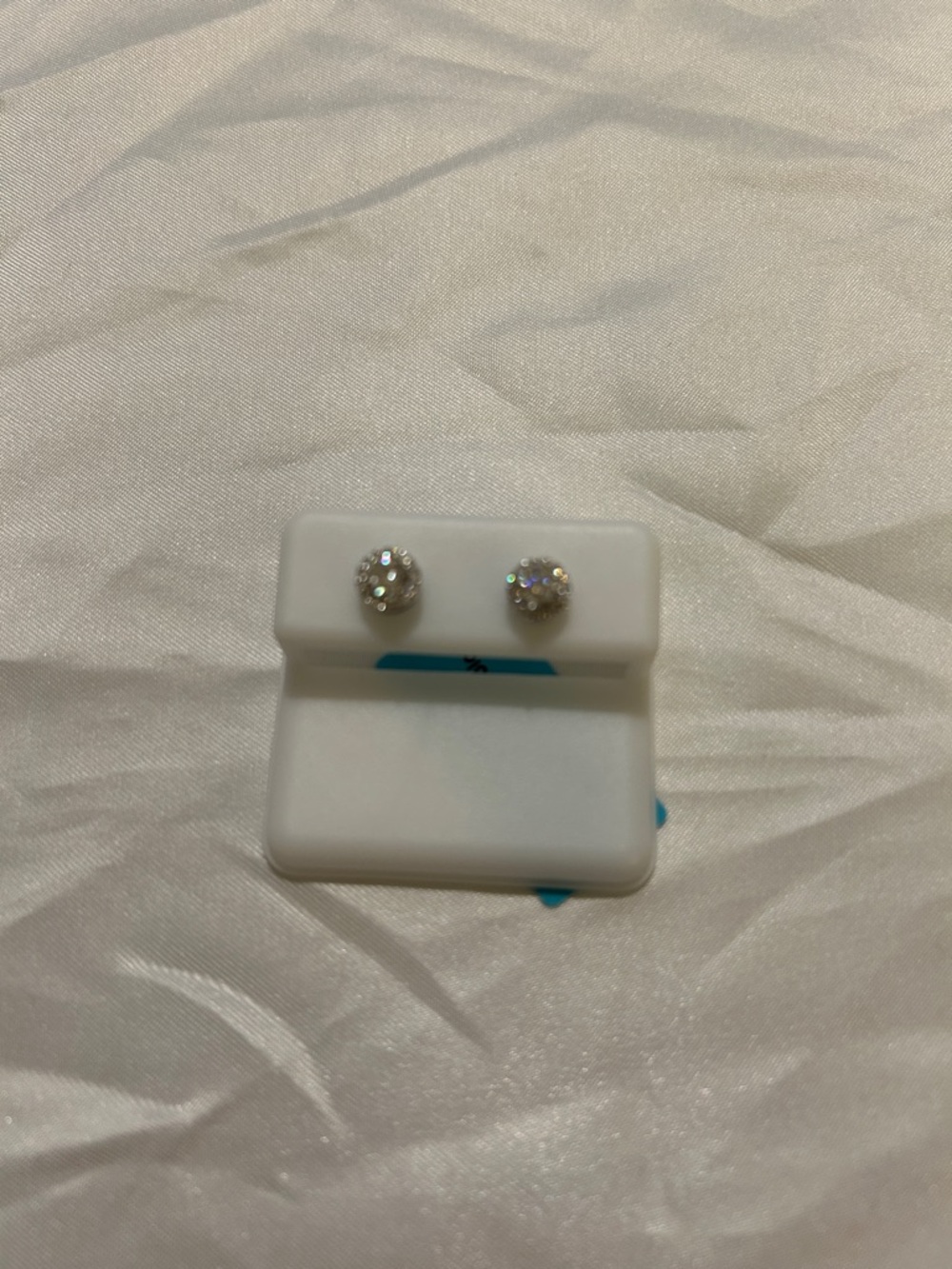 Crystal Cluster Stud Earrings - Silver Sparkle